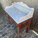 Toilet table in pitchpin and marble