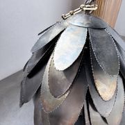 Brutalist suspension Jansen metal welded flower