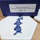 New – set of 4 hexagonal coasters in painted porcelain