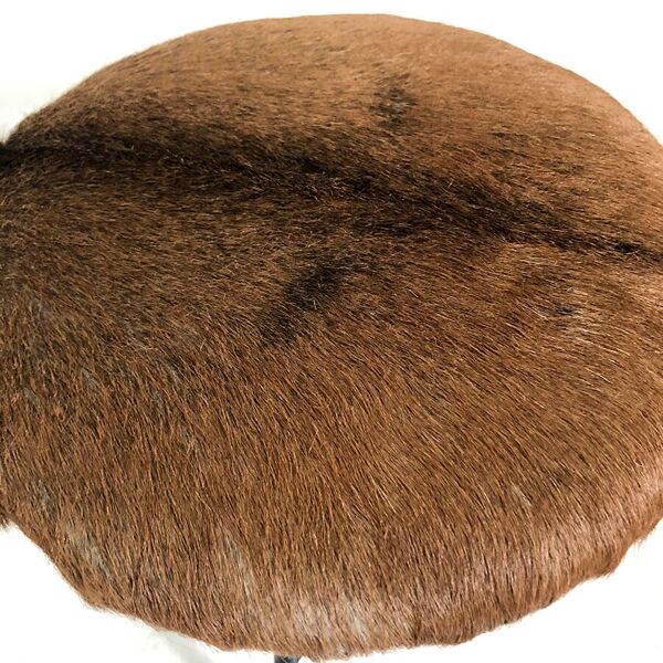Tabouret peau de vache vintage 70's