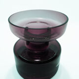 Vase violet scandinave en verre