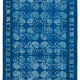 Handmade carved anatolian 1980s 216 cm x 316 cm blue carpet