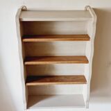 Linen-colored wooden shelf