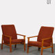 Paire de fauteuils en bois des années 1970