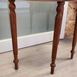 Half-moon console with glass top