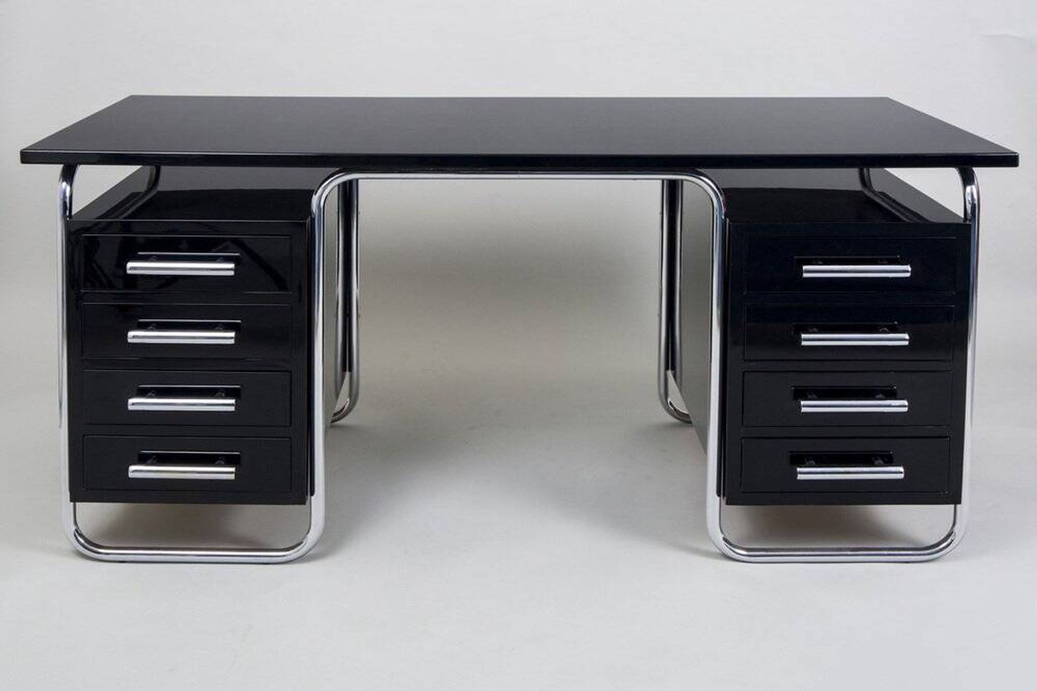 Bauhaus Writing Desk in Chrome by M. Breuer for Thonet, Czech, 1930s
