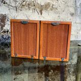 Photo doors in silver metal Alpaca with two old shutters