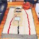 Tapis beni ouarine tissé à la main traditionnel 250cm x 150cm