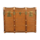 Wooden trunk with brass handles and handles