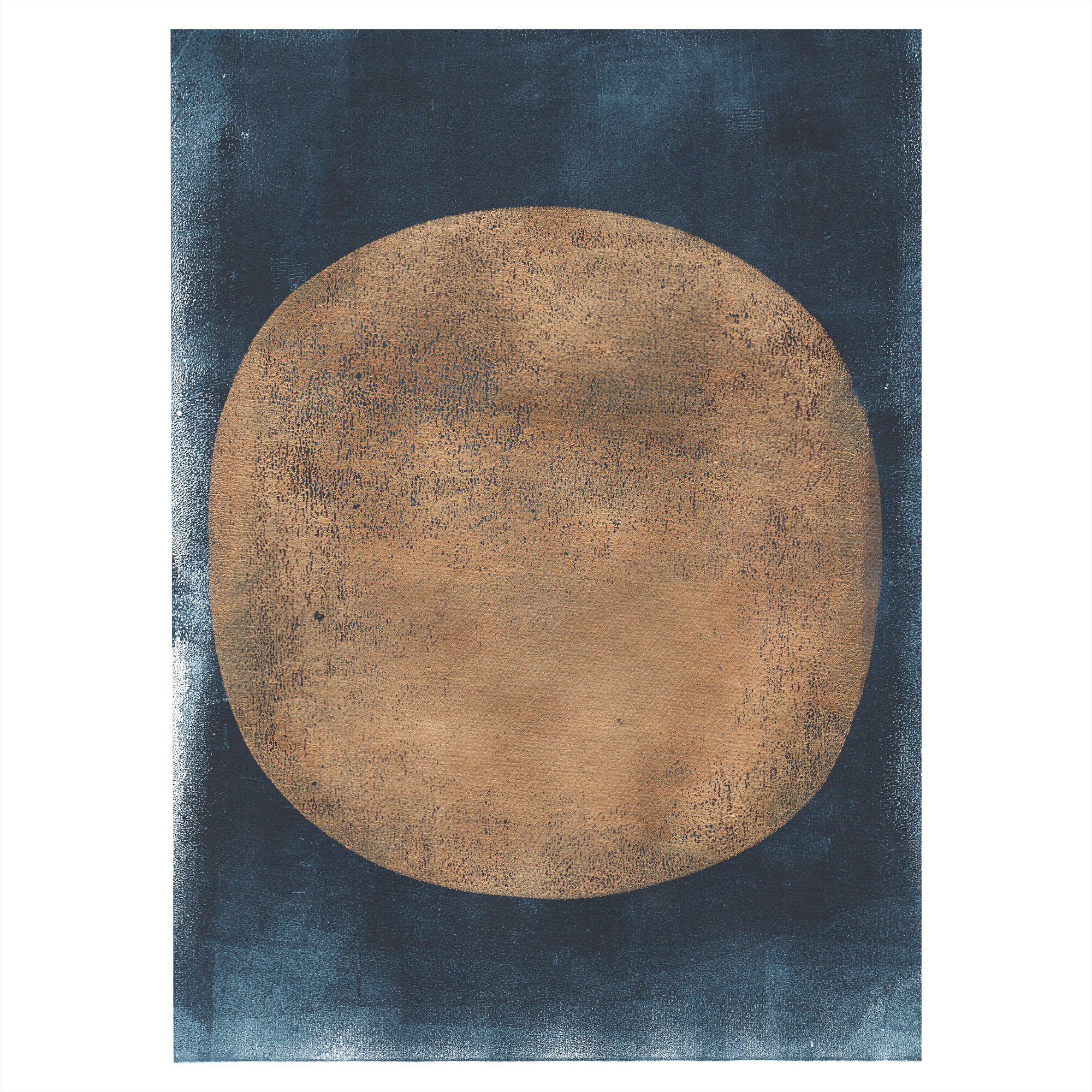 Painting on paper 30x40cm frameless single piece dated and signed on the back