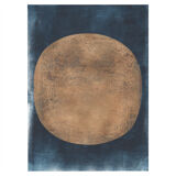 Painting on paper 30x40cm frameless single piece dated and signed on the back
