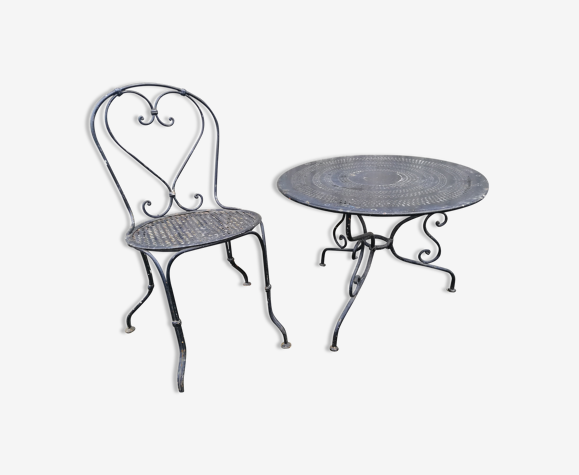 Salon de jardin vintage fer forgé