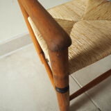 Old straw chair for children