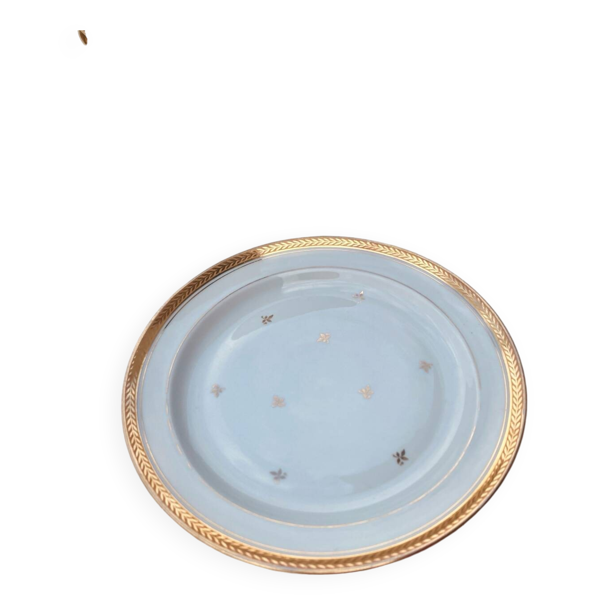 Set of golden Limoges plates