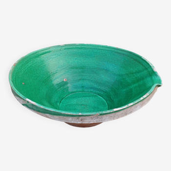 Old enameled terracotta bowl