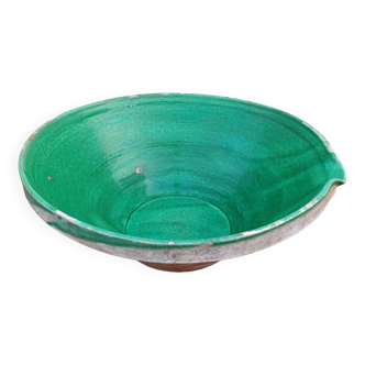 Old enameled terracotta bowl