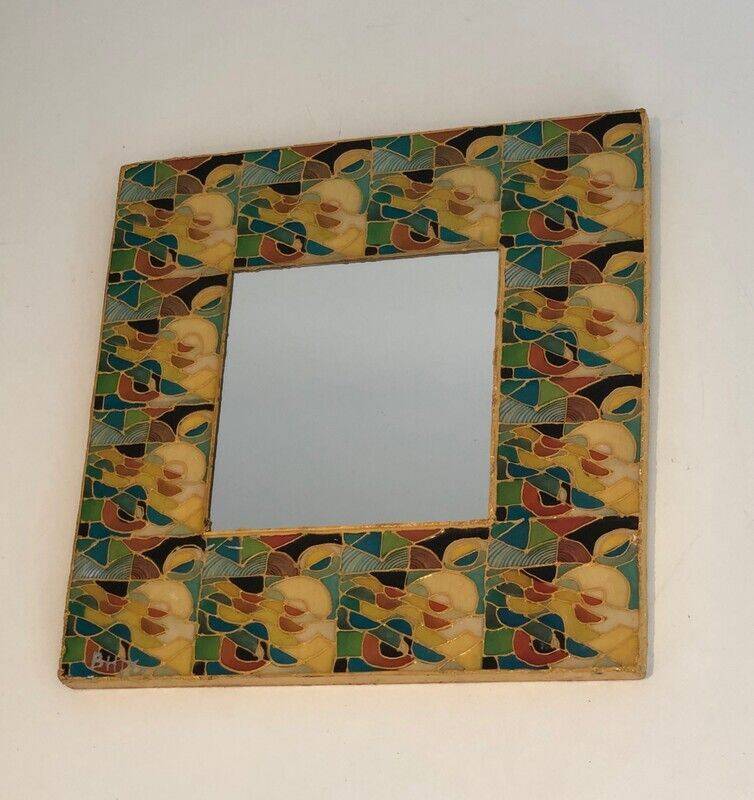 Petit miroir en céramique