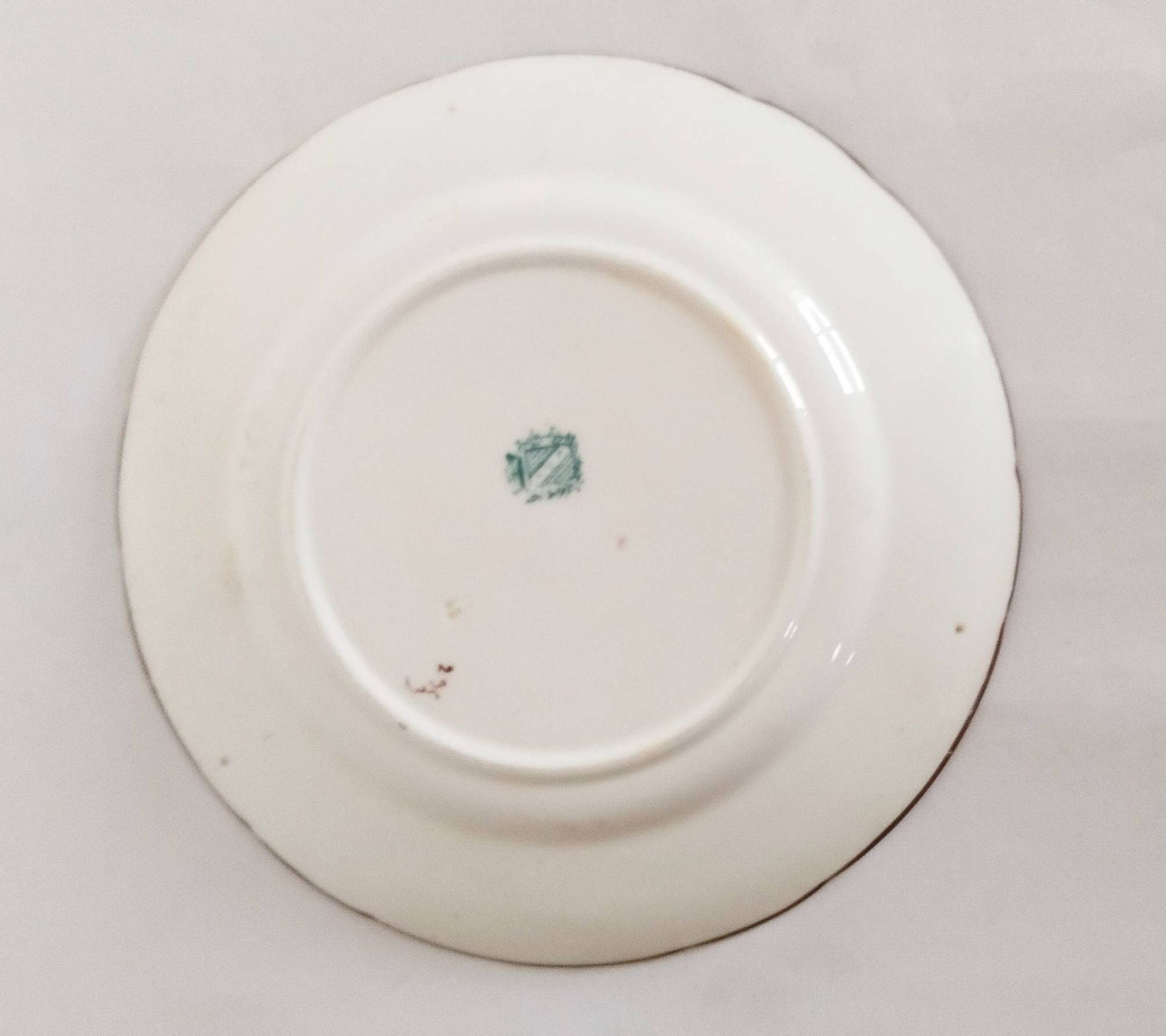 Porcelain dessert plate, Minton Decor 235, pink, Sarreguemines