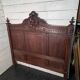Antique solid oak headboard