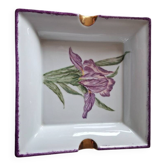 Vide-poche en porcelaine de Limoges, iris peint à la main et or fin