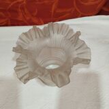 Antique frosted glass tulip globe