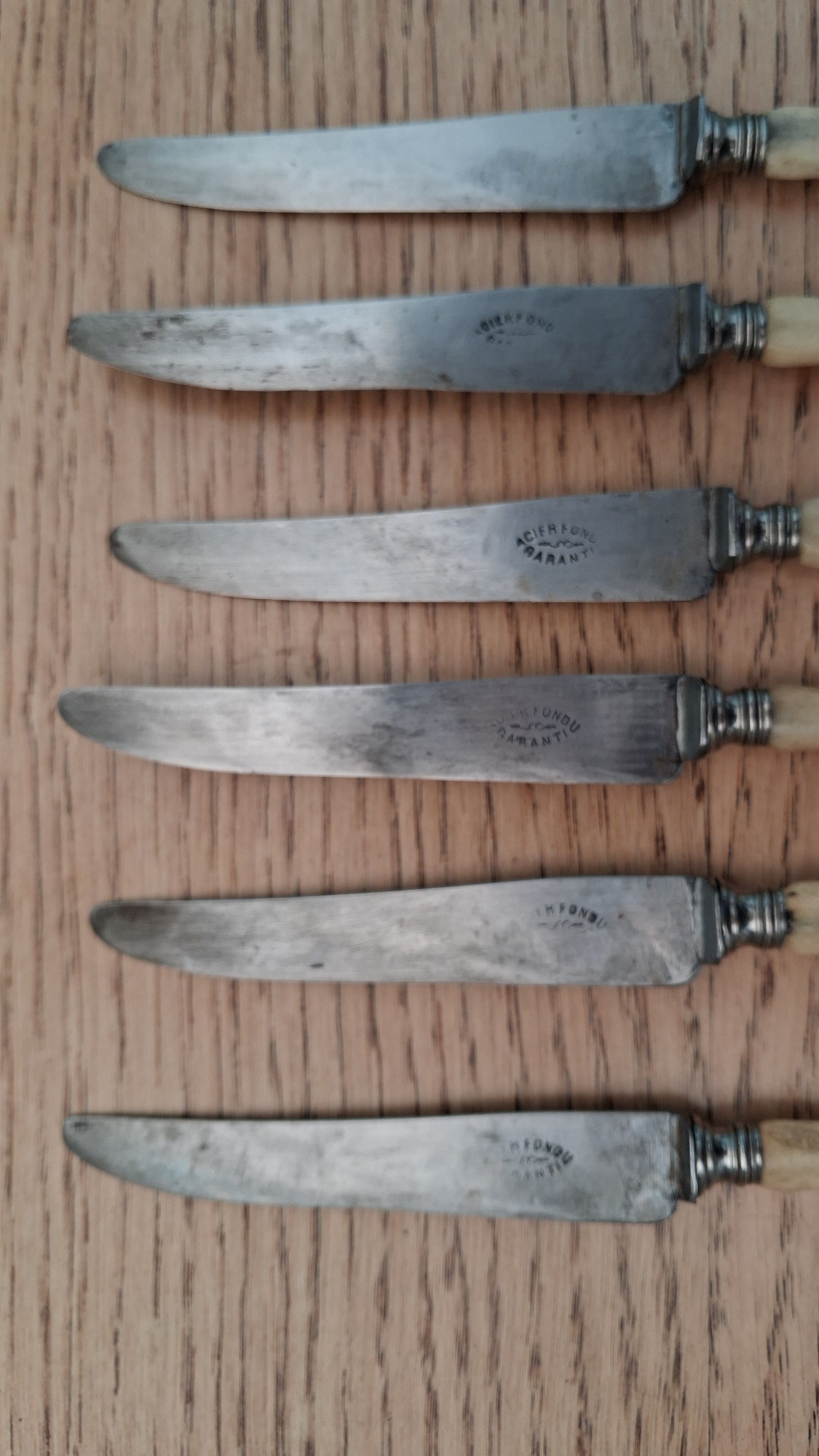 6 petits couteaux XIXe début XXe