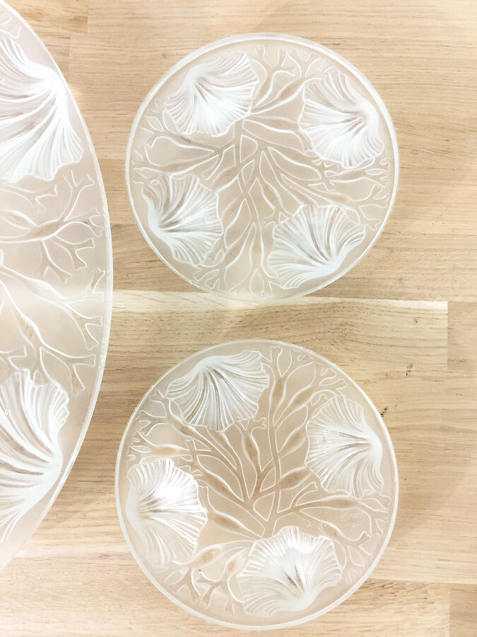 Set under crystal plate VERLYS France, 1930