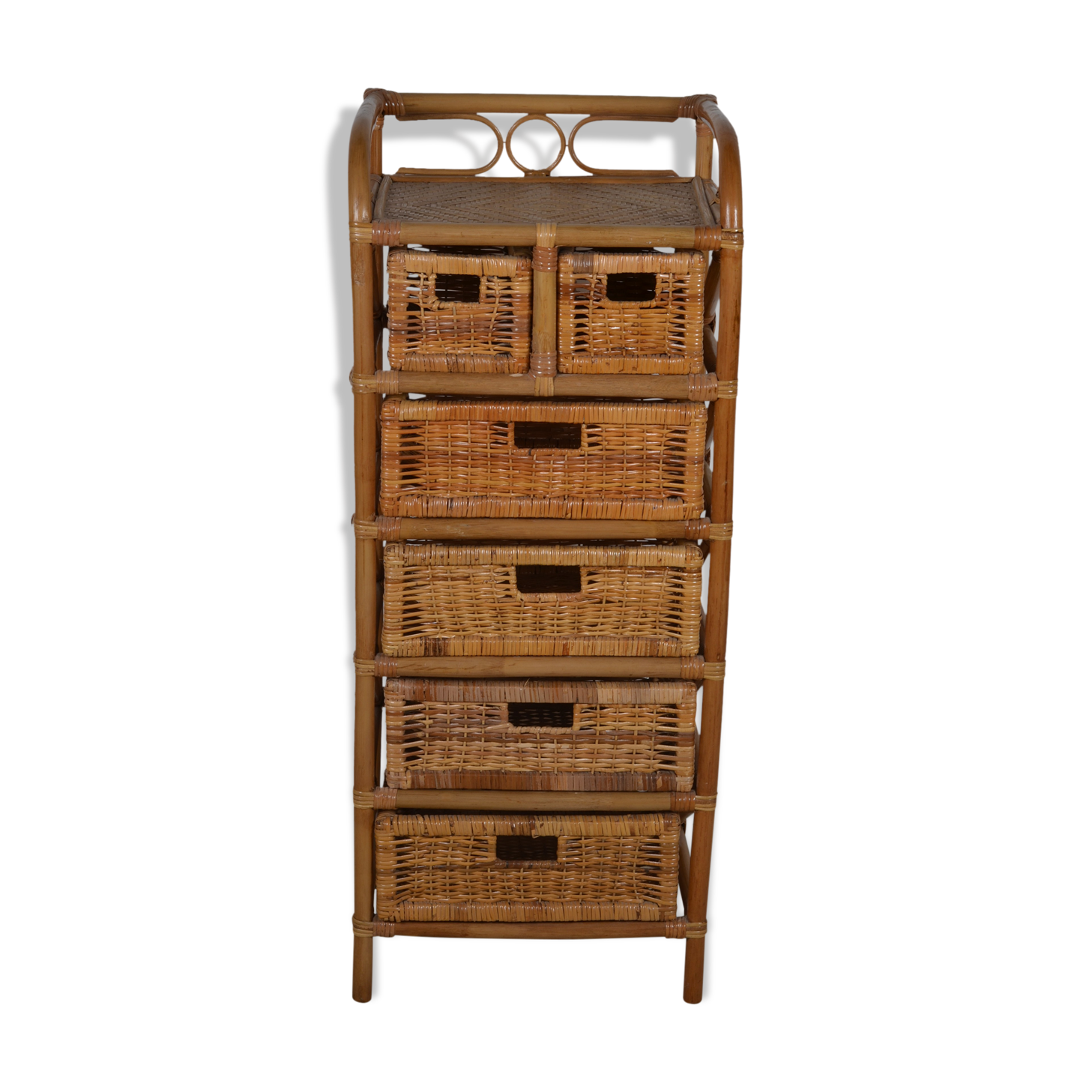 Rattan chest of drawers
