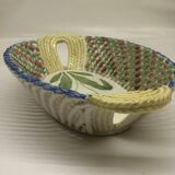Vintage Spanish ceramic basket dish