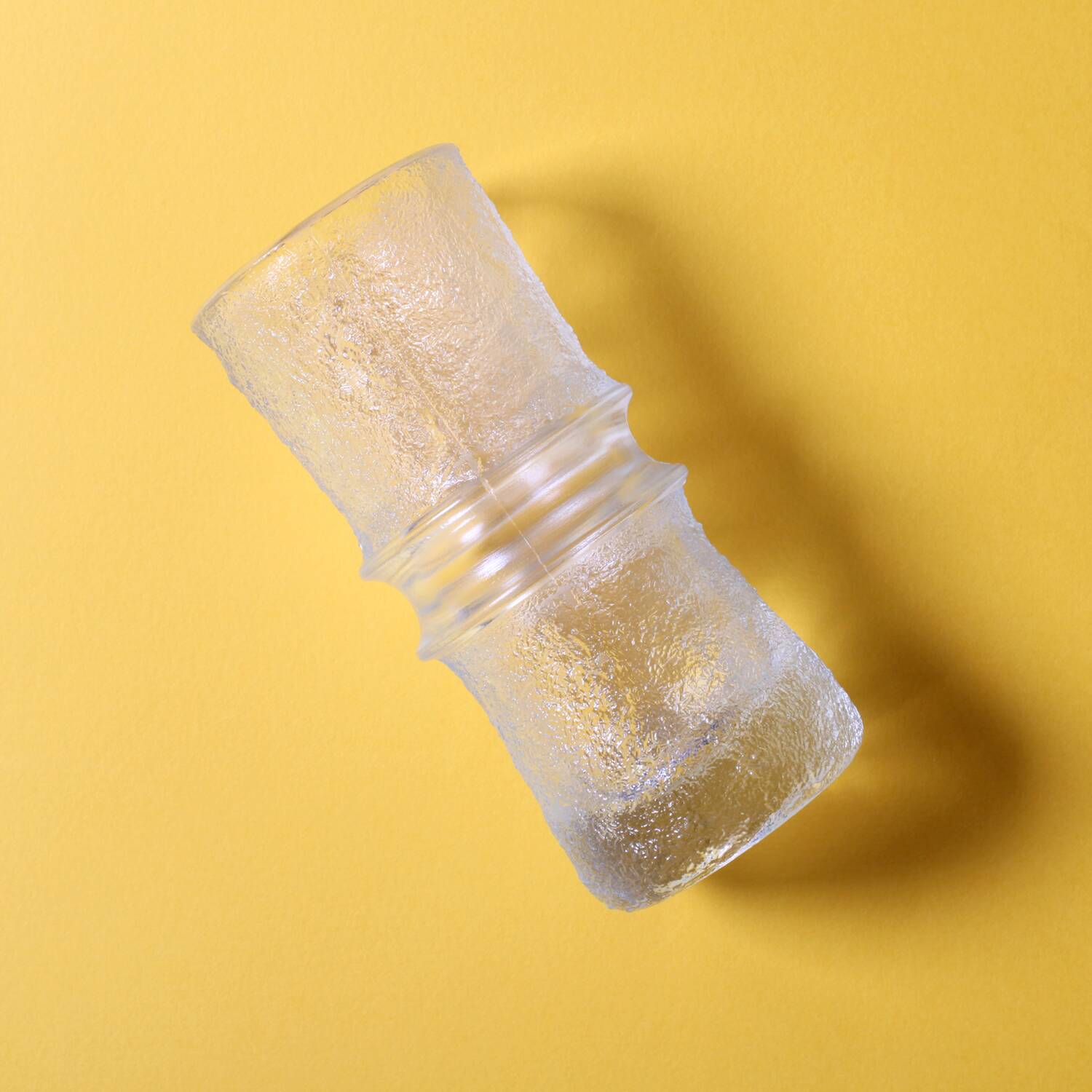 Mid-Century Modern Pressed Glass Vase: Pavel Panek Design, Rudolfova Hut