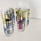 Set of 6 Vintage Hand-Painted Tall Glasses, USA 1950s-60s