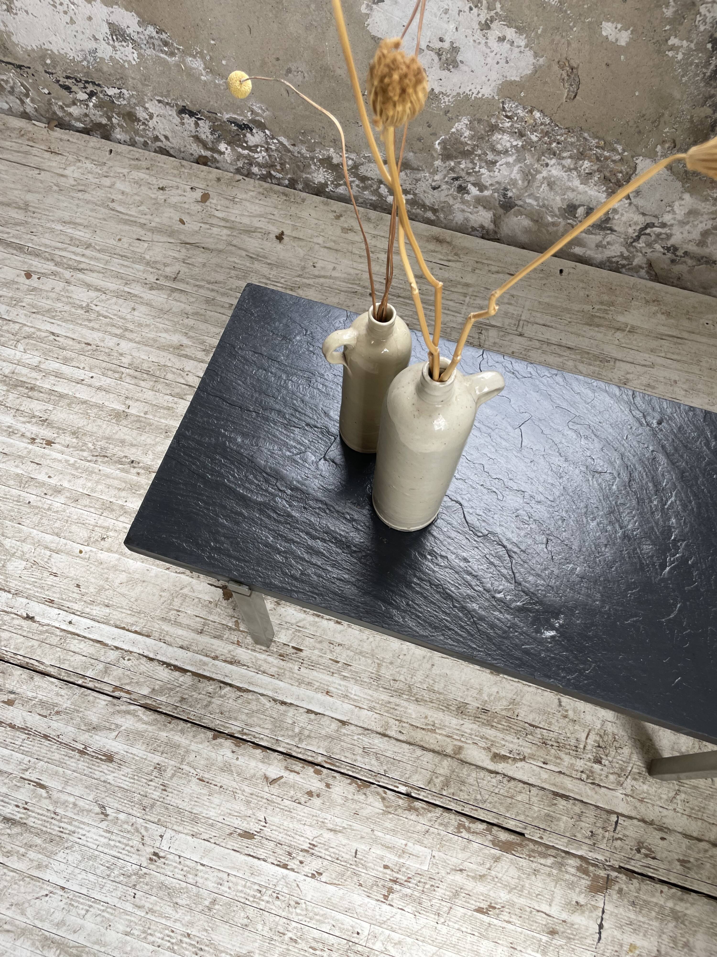 1950s slate coffee table