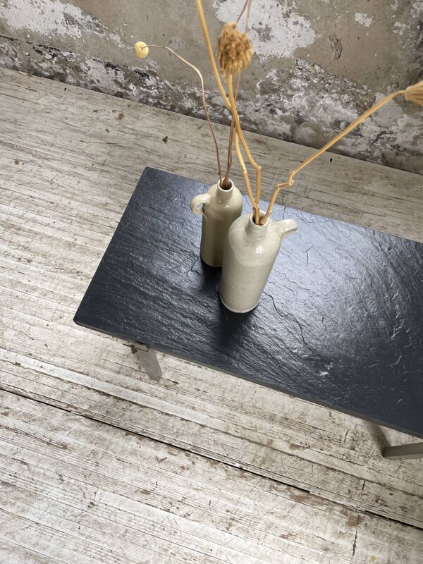 Table basse années 50 en ardoise