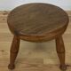 Art deco solid oak tripod stool