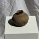 Small round ancient vase in engraved terracotta, Indonesian polychromy H10 D1
