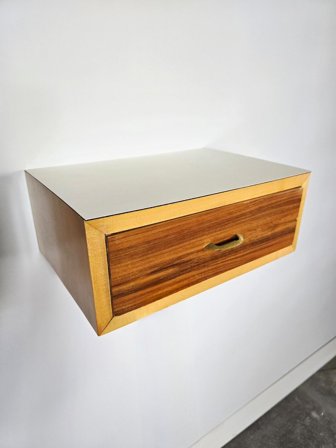 70s Floating Wall-Mounted Nightstand/Drawer