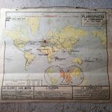 Old map Vidal Lablache 22 Community planisphere - 1950