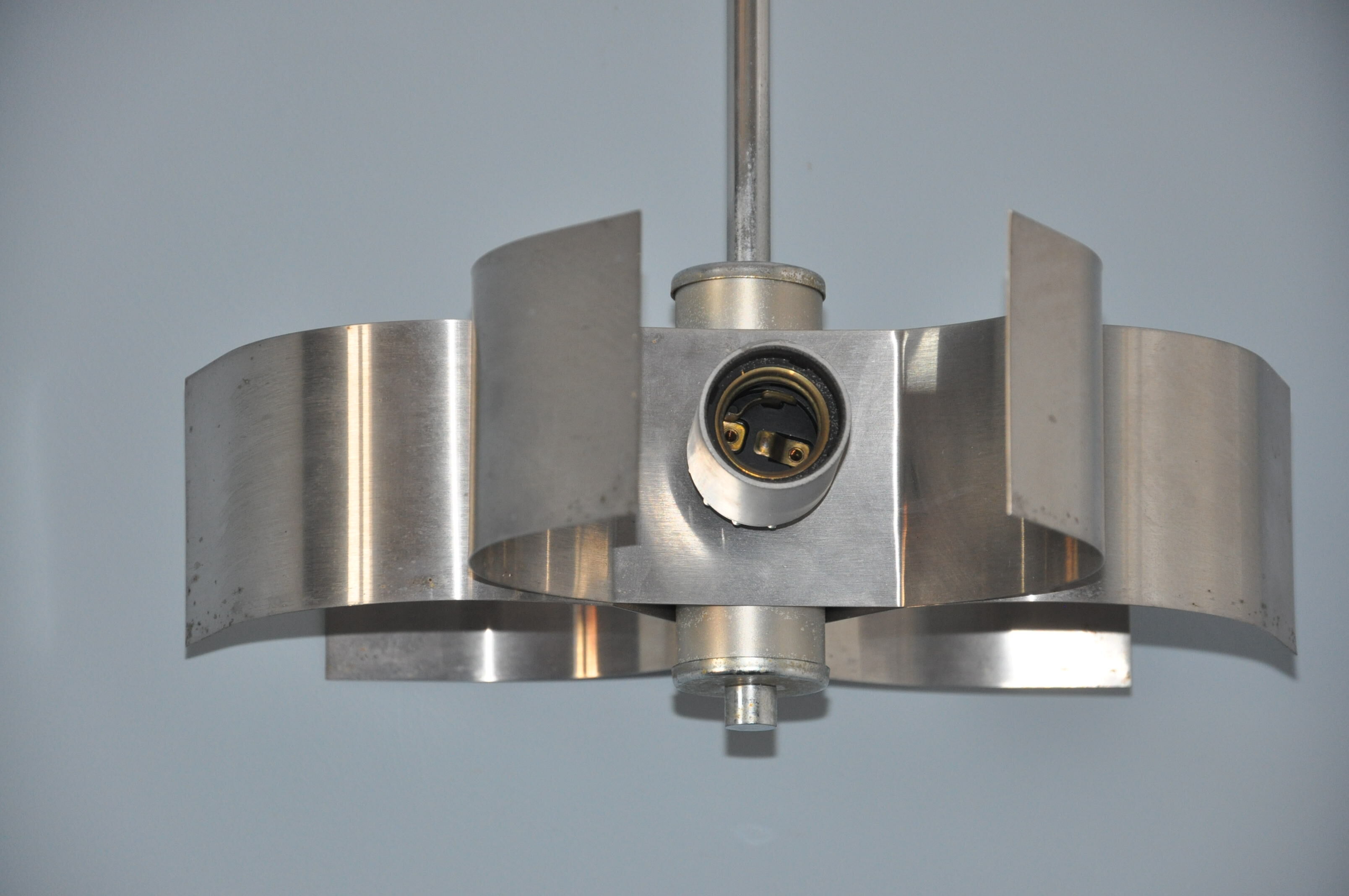 Brushed aluminum hanging 70s