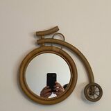Vintage rattan mirror