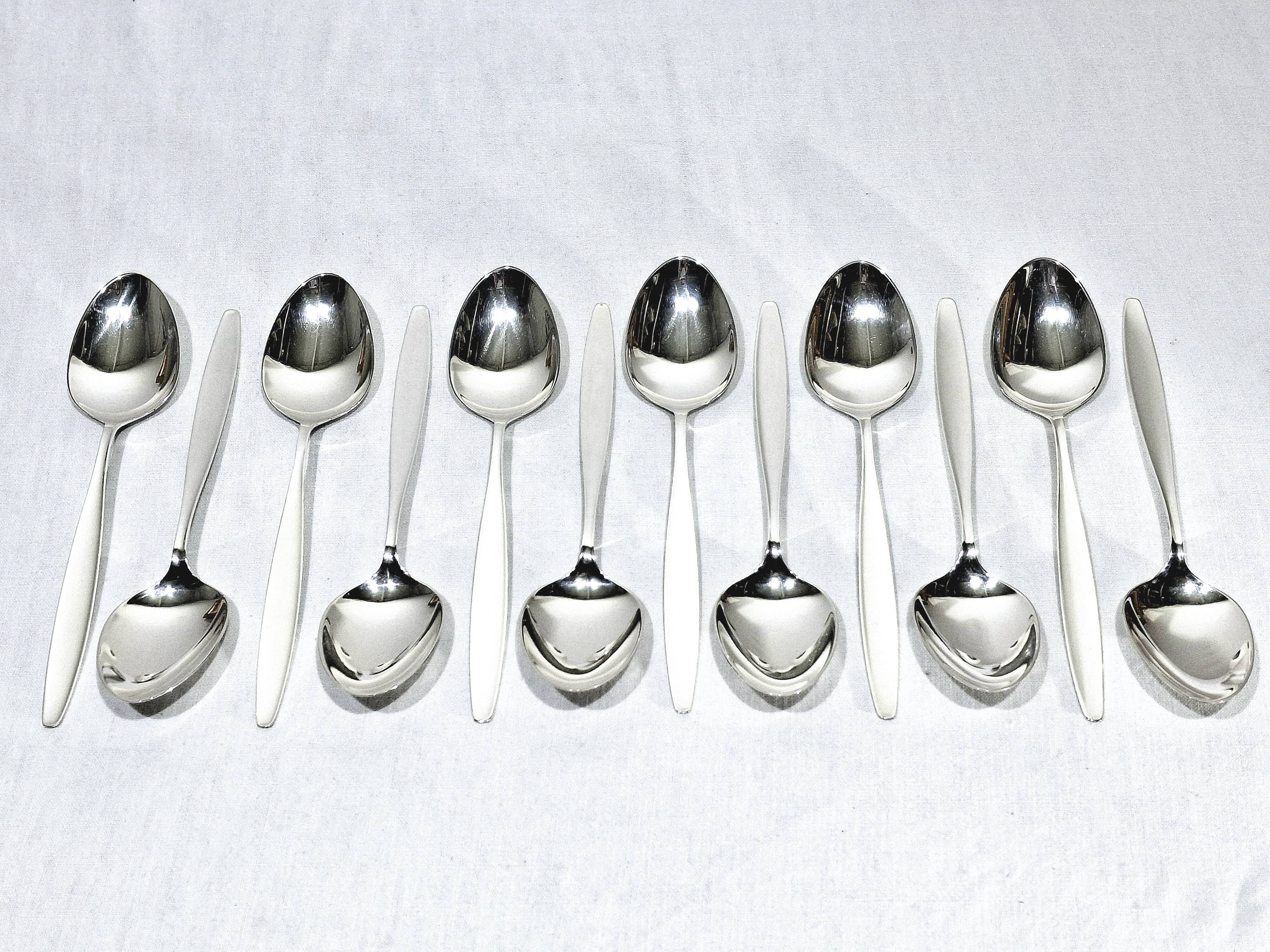 Georg jensen cutlery - cypress model - 133 pieces, sterling silver