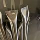 Raak 'concorde' pair of wall lights, 'organ tube' type in brushed aluminium, ca 1970