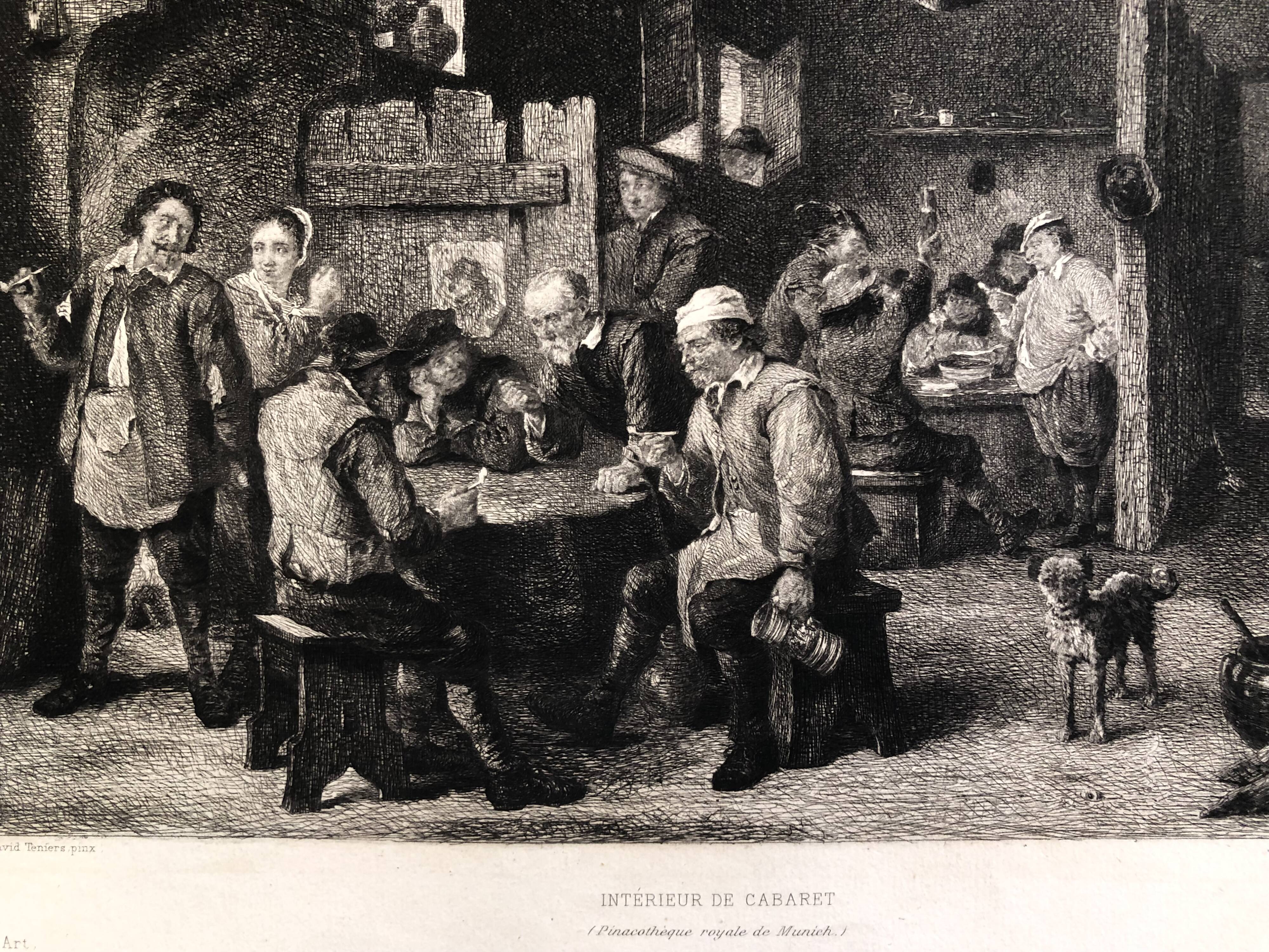 1 lot 6 prints revue l'art late 19th century: importun, desmoulins, cabaret, venice, chaumieres, menetrier