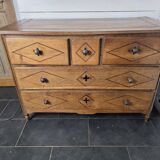 19th century solid oak chest of drawers