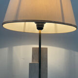 Lampe en travertin et laiton des années 70