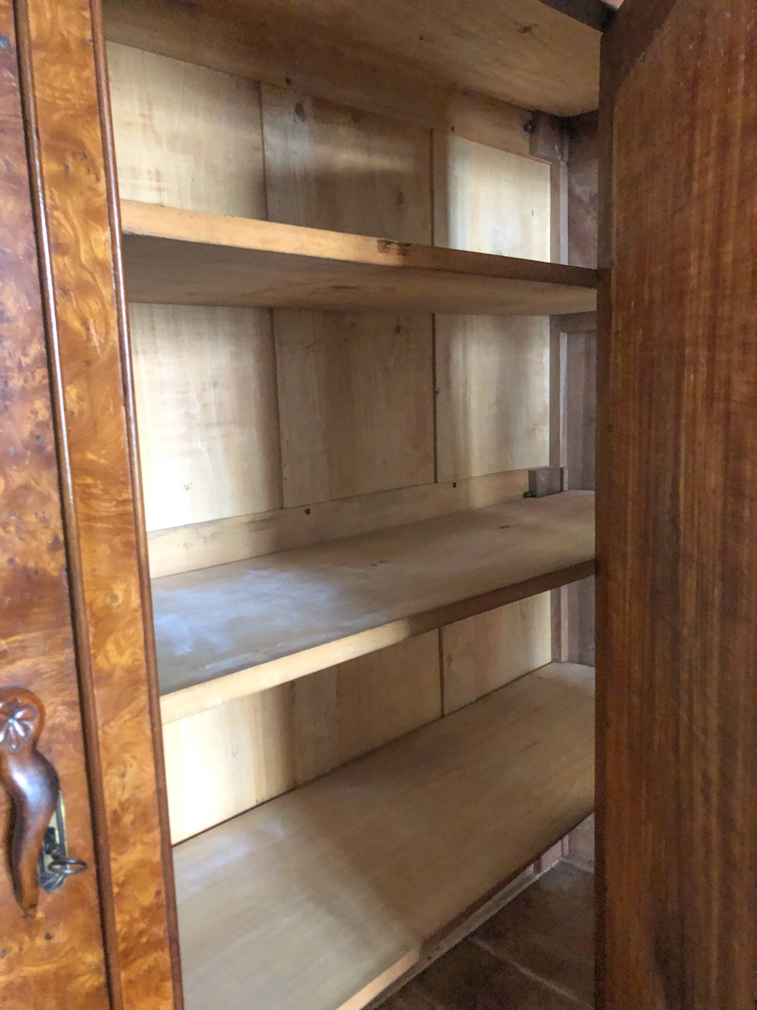 Unique model craftsman's cabinet, cabinetmaker's cabinet, 3-door cabinet, French marquetry furniture