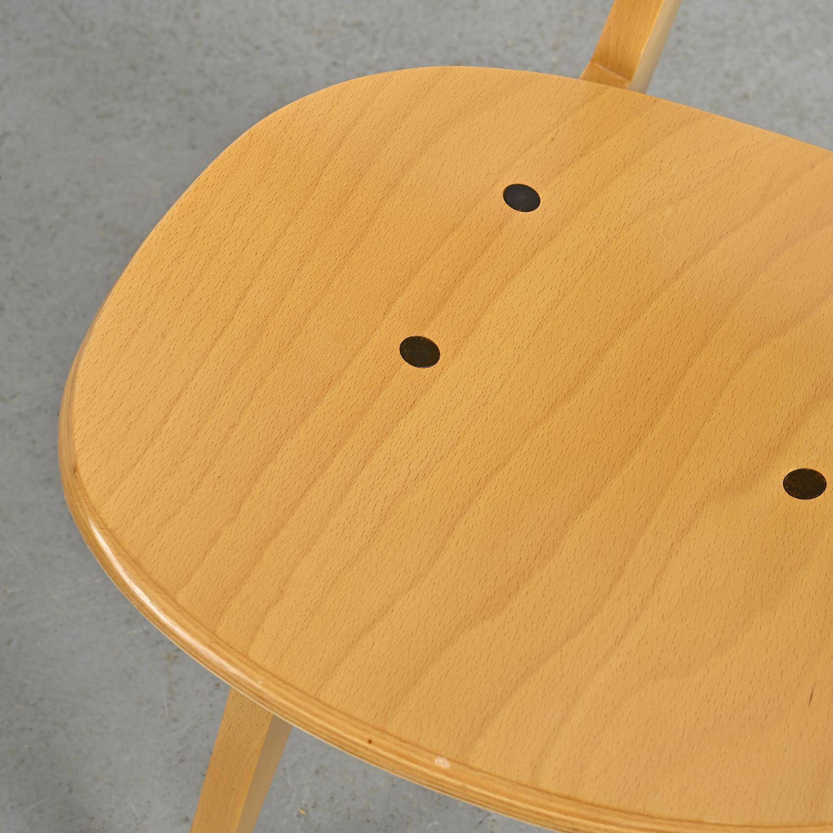 Suite of 4 3221 chairs by Jenzo Sakakura for Tendo Mokko, design 1950