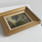 Tableau huile sur toile paysage signé