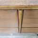 1960s walnut chest of drawers with iron and brass details