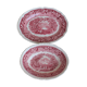 2 oval dishes in english porcelain