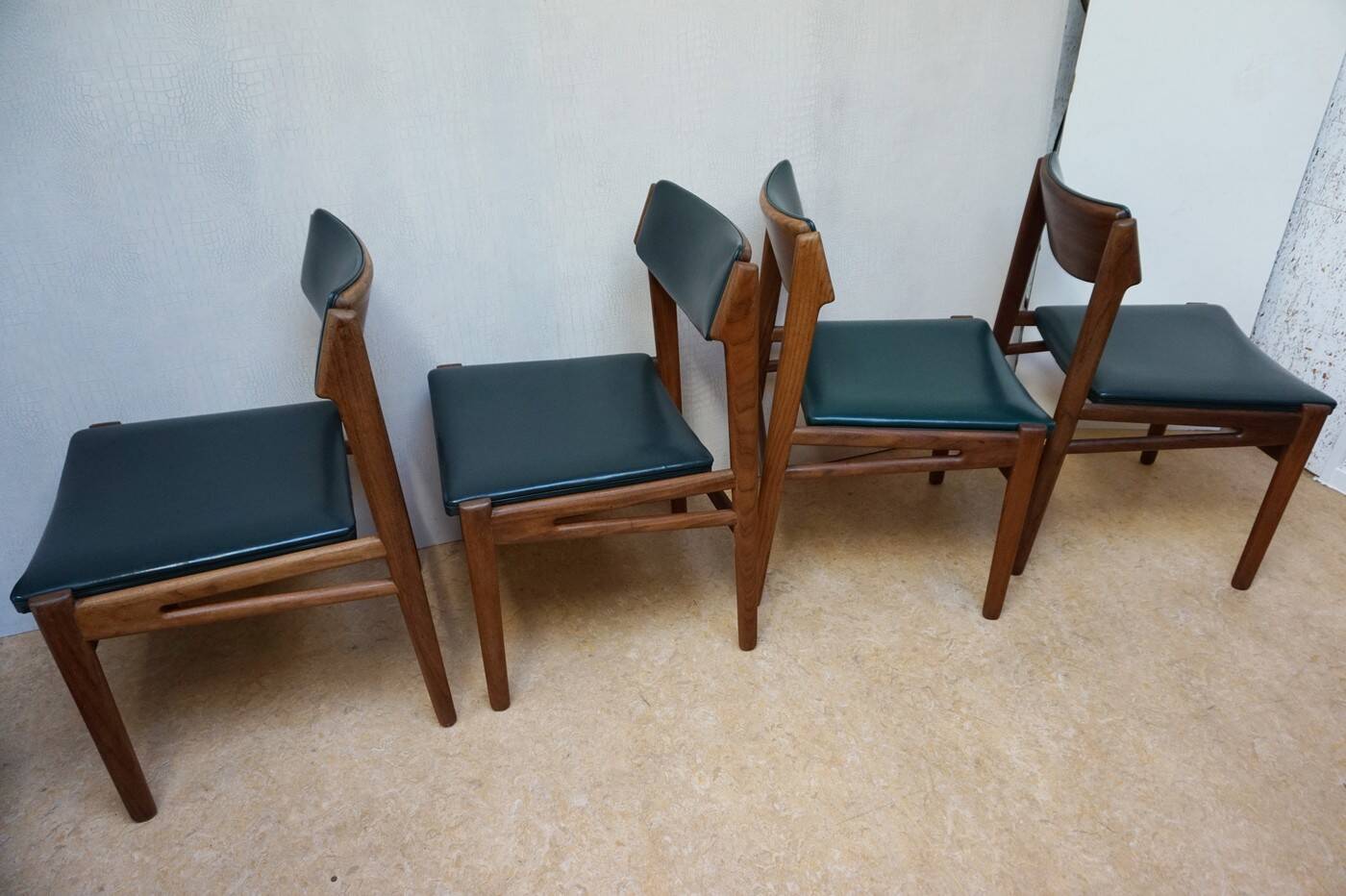 Midcentury Scandinavian Teak Dining Chairs, set of 4